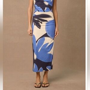 MON RENN TWILIGHT PALMS SKIRT NWT